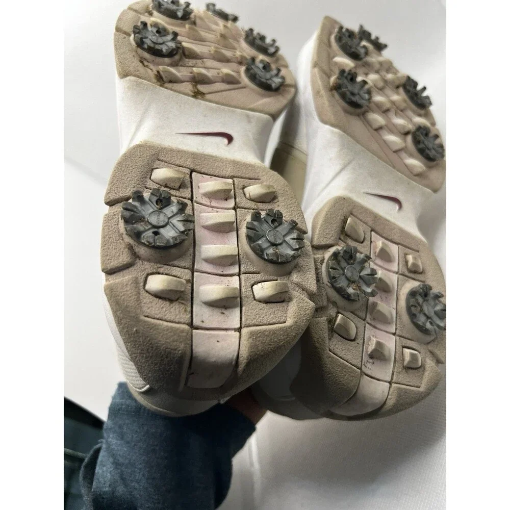 Nike Golf Sneakers Womens 8 39 Sport Performance White Leather Spikes 309888161